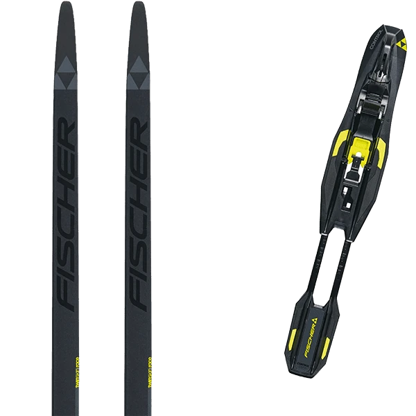 FISCHER TWIN SKIN RACE MEDIUM + FISCHER CONTROL STEP-IN IFP YELLOW 22 3 FISCHER TWIN SKIN RACE MEDIUM + FISCHER CONTROL STEP-IN IFP YELLOW 22